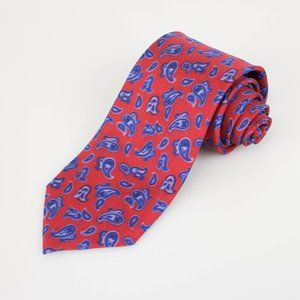 New In Original Battisti Napoli Tie Sleeve Purple Silk Fabric with Navy Blue Pa
